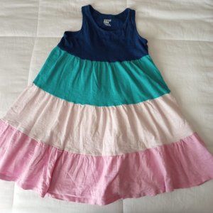 Girls sleeveless multi colored summer dress